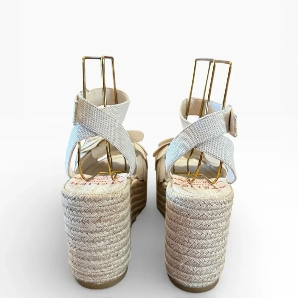 Valentino Garavani Atelier 03 Rose Edition Wedge Sandals EU 37.5 US 7.5